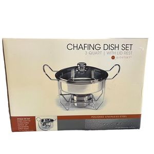 Outset 3 Quart Chafing Dish with Lid Rest NEW